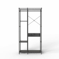 Cloth storage rack metal shelves